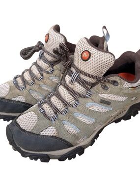 Merrell Womens Size8.5 Moab 2 Waterproof Hiking Shoes Dusty Olive Vibram J88796